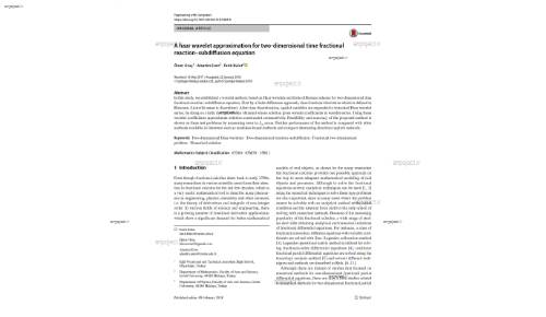 A haar wavelet approximation for two‑dimensional time fractional reaction–subdiffusion equation